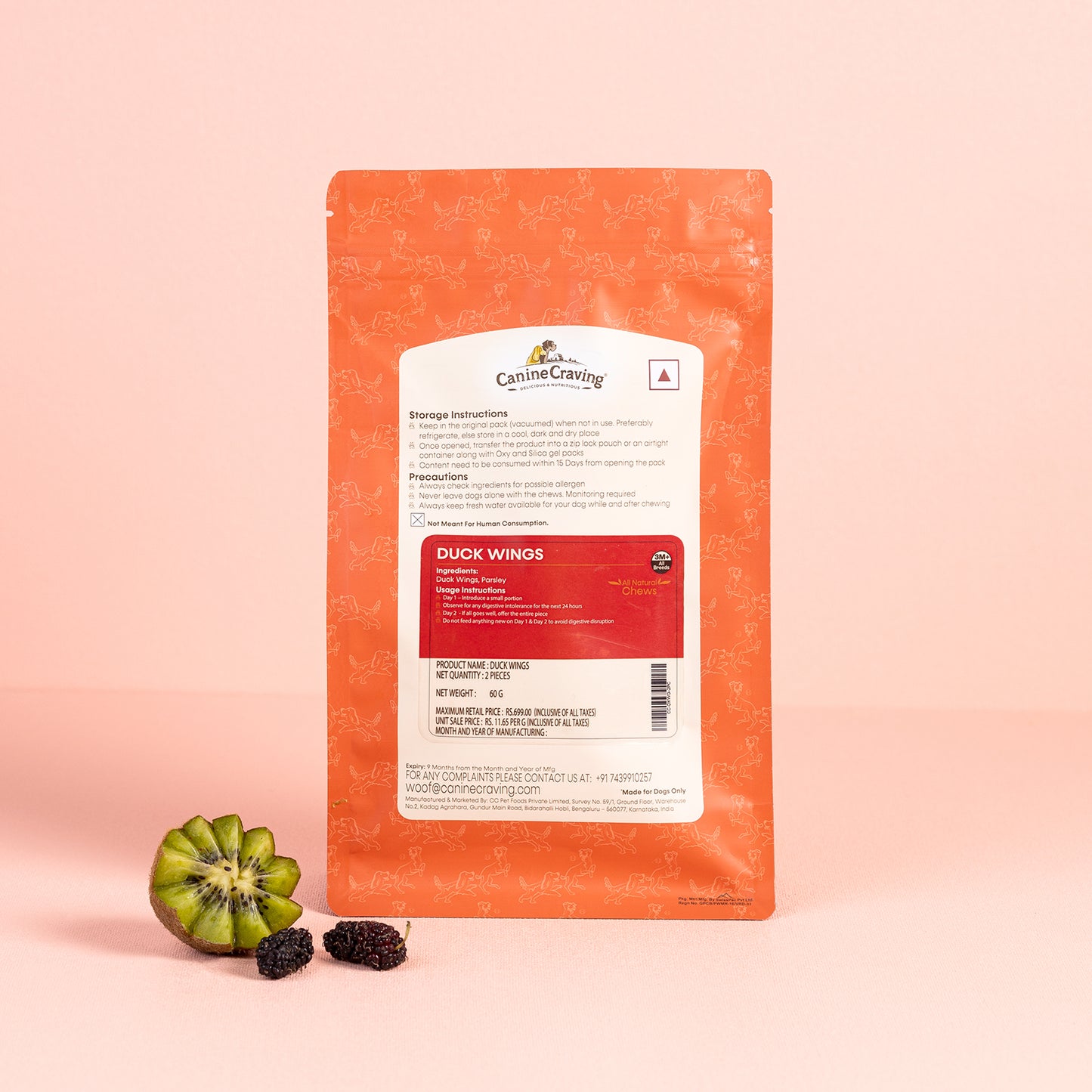 Canine Craving Dehydrated Duck Wings - 2 pcs
