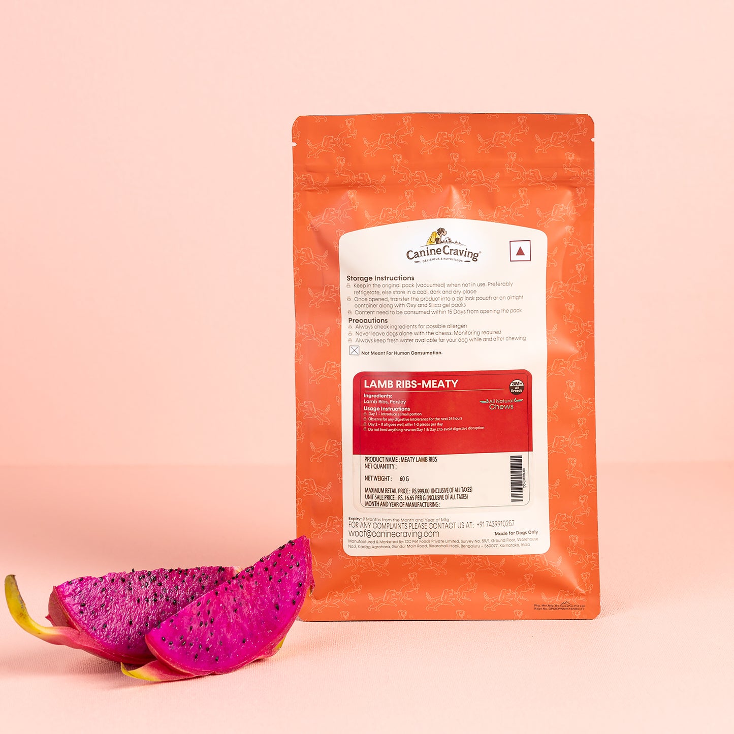 Canine Craving Dehydrated Lamb Ribs - 60g