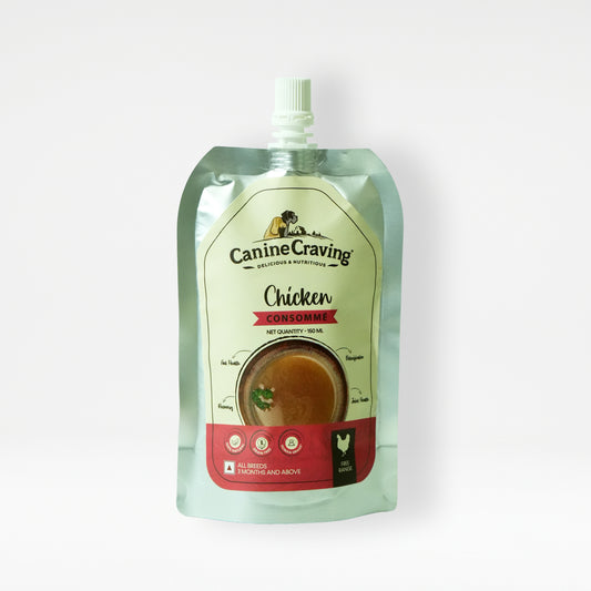 Canine Craving Chicken Broth 150 ml pouch, front view