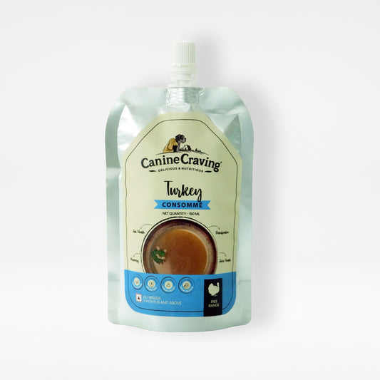 Canine Craving Turkey Broth 150 ml pouch, front view