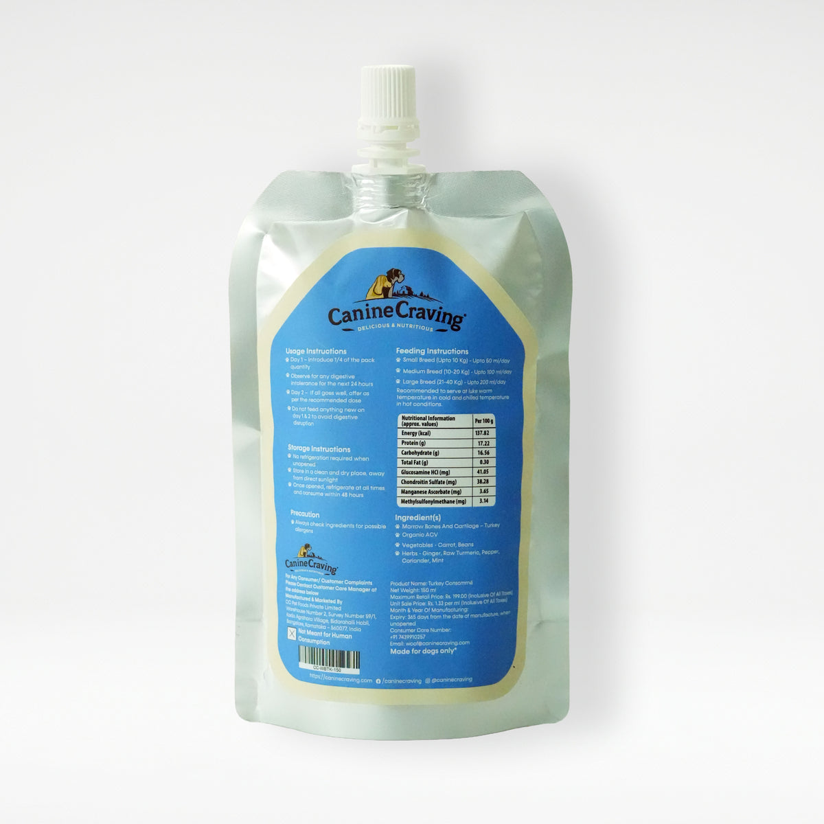 Turkey Broth for Dogs - 150 ml