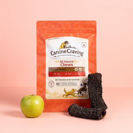Canine Craving Dehydrated Buffalo T&T Roll - 3pcs