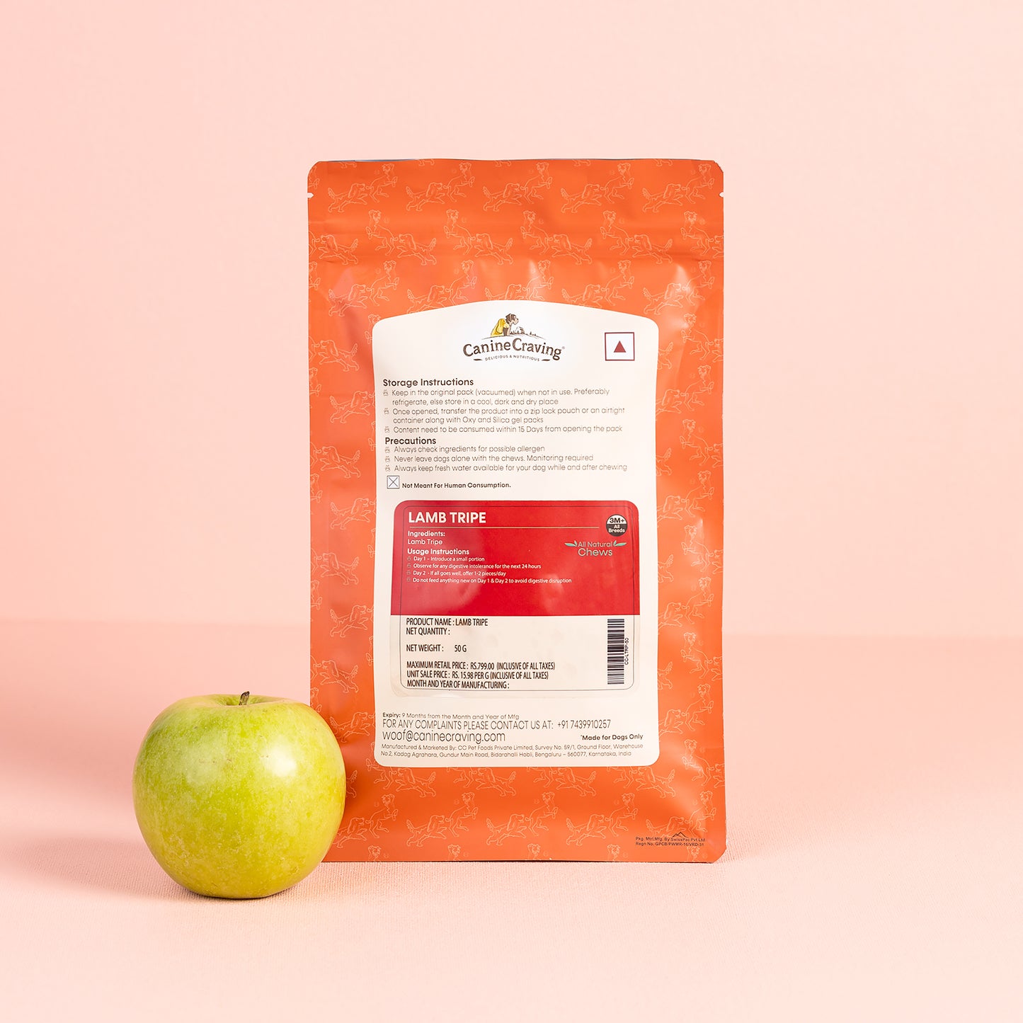 Canine Craving Dehydrated Lamb Tripe - 50g