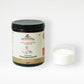 Eggshell Calcium Powder dog supplement powder close-up with wooden scoop