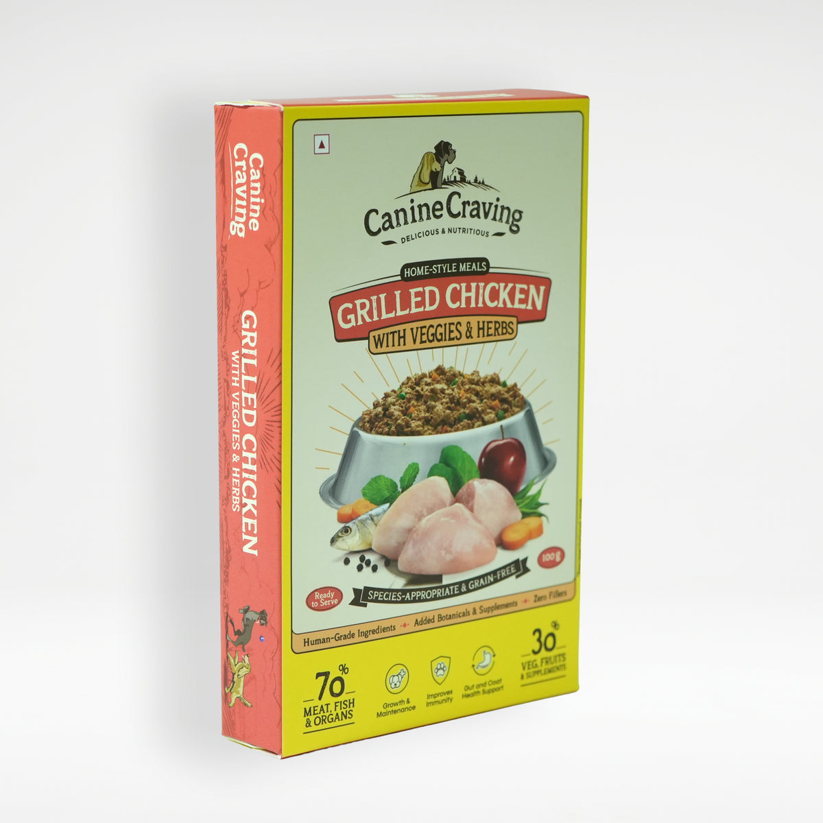 Grilled Chicken with Veggies & Herbs for Dogs (Fresh Meal)