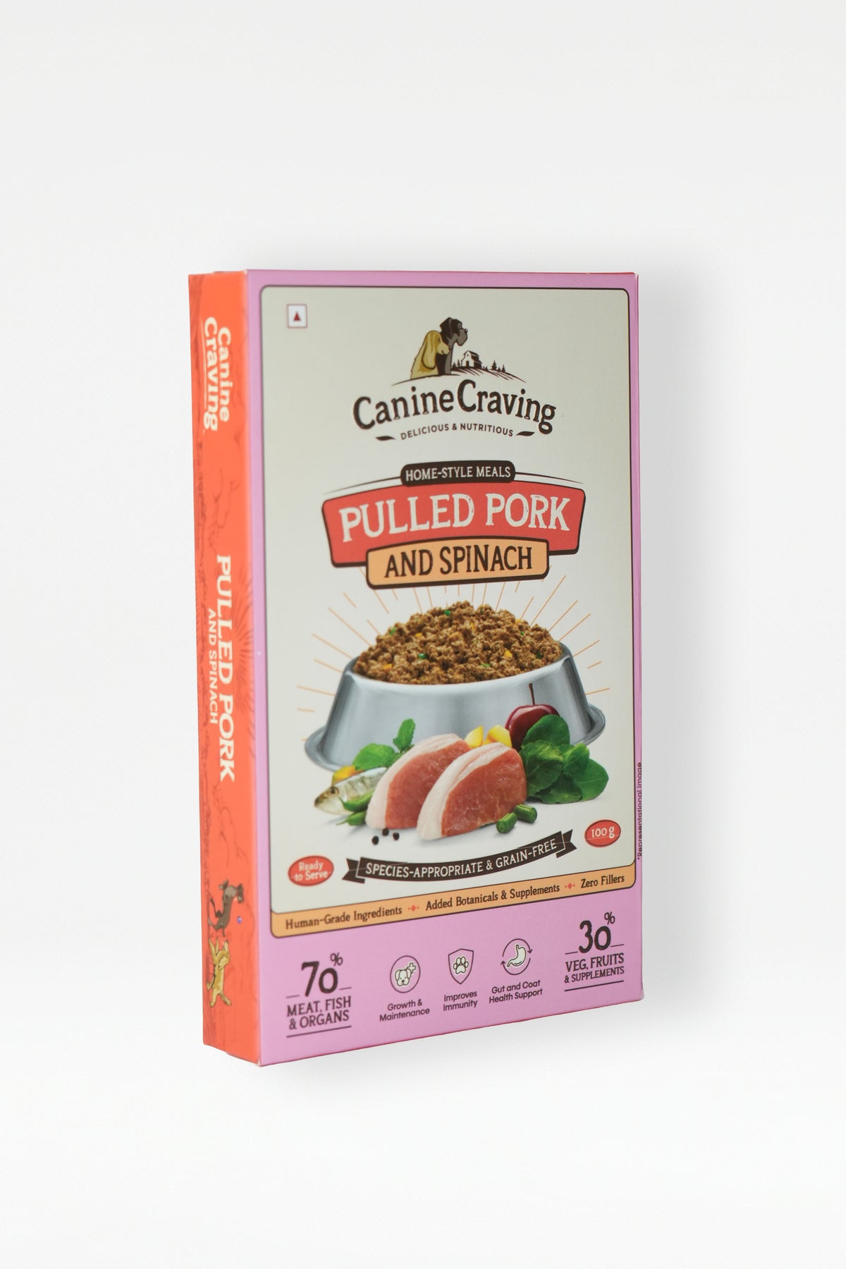 Pulled Pork and Spinach for Dogs (Fresh Meal)