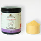 Holistic Skin & Coat Care jar for dogs with powder serving in glass bowl