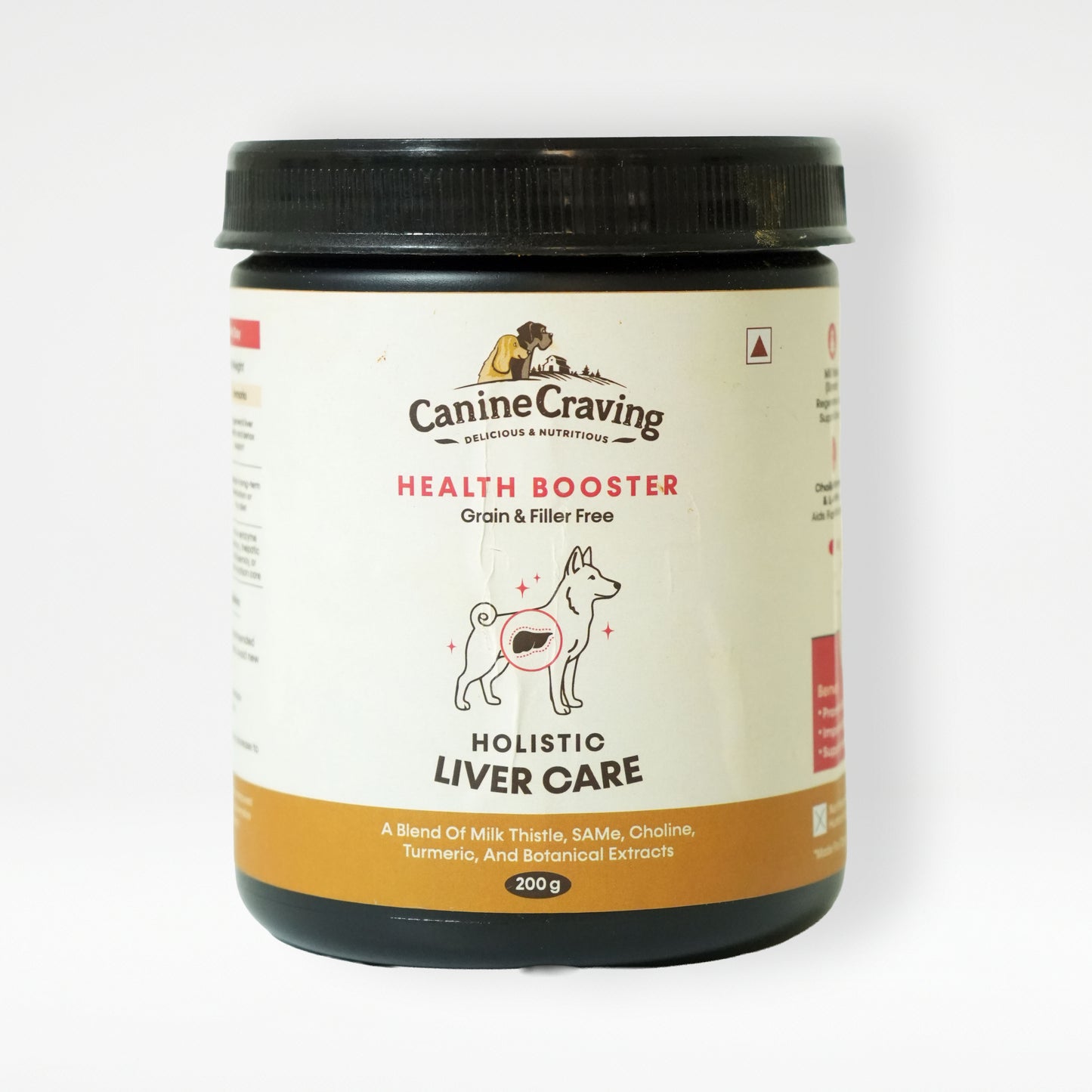 Canine Craving Holistic Liver Care for dogs – front of 200 g jar