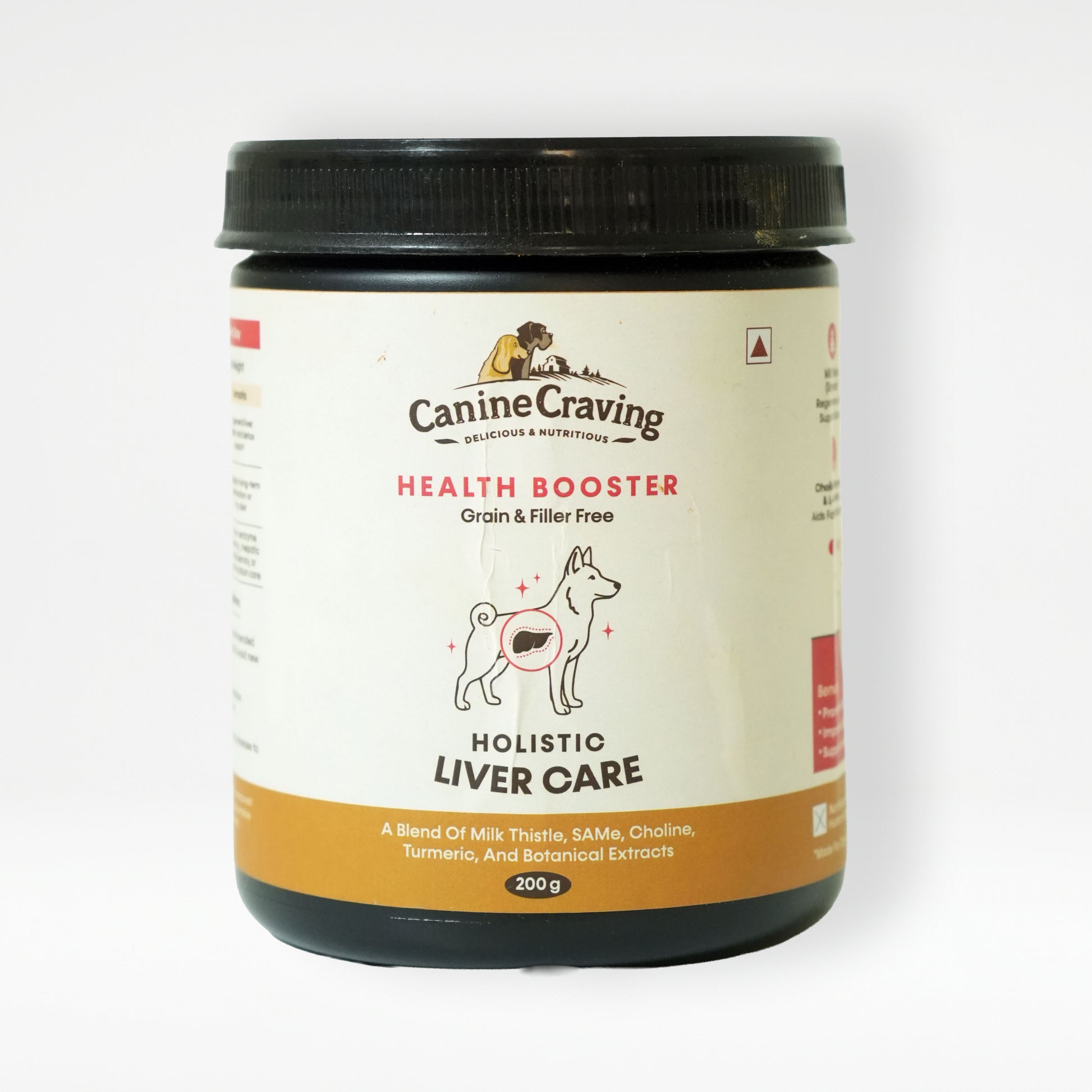Canine Craving Holistic Liver Care for dogs – front of 200 g jar