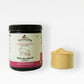 Meal Balancer Formula jar for dogs with powder serving in glass bowl