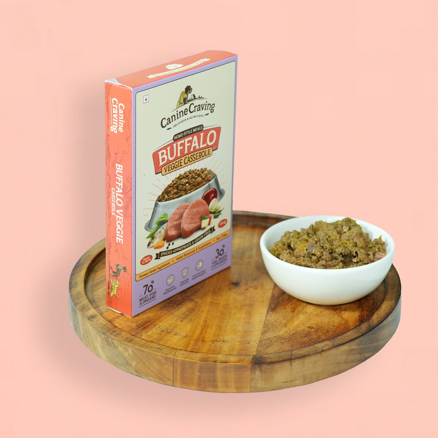 Buffalo Veggie Casserole for Dogs (Fresh Meals)