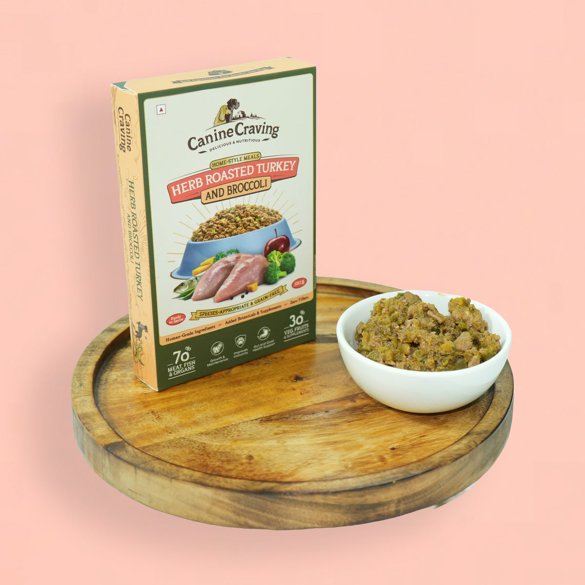 Herb Roasted Turkey and Broccoli for Dogs (Fresh Meal)