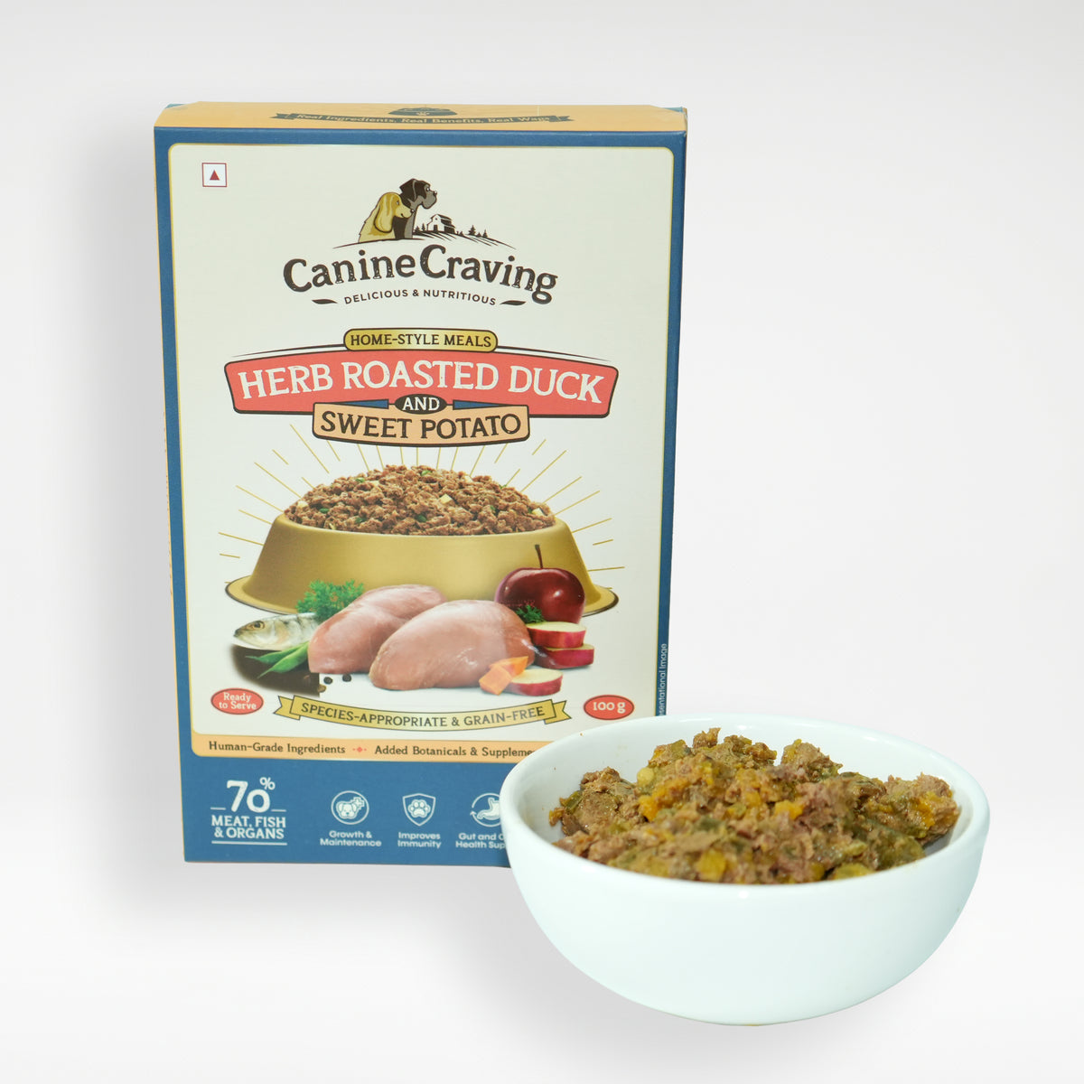 Herb Roasted Duck and Sweet Potato for Dogs (Fresh Meal)